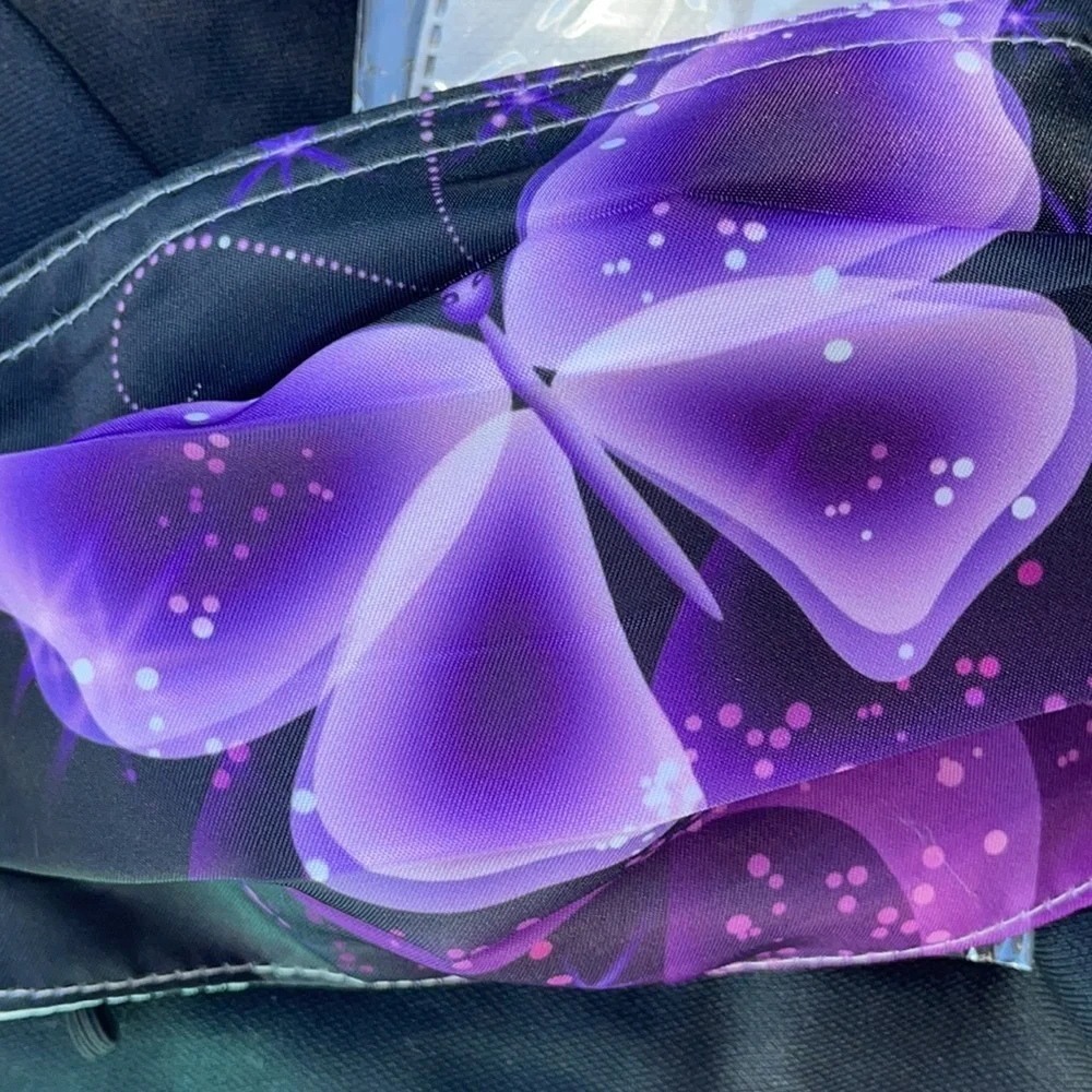 New purple butterfly face mask
